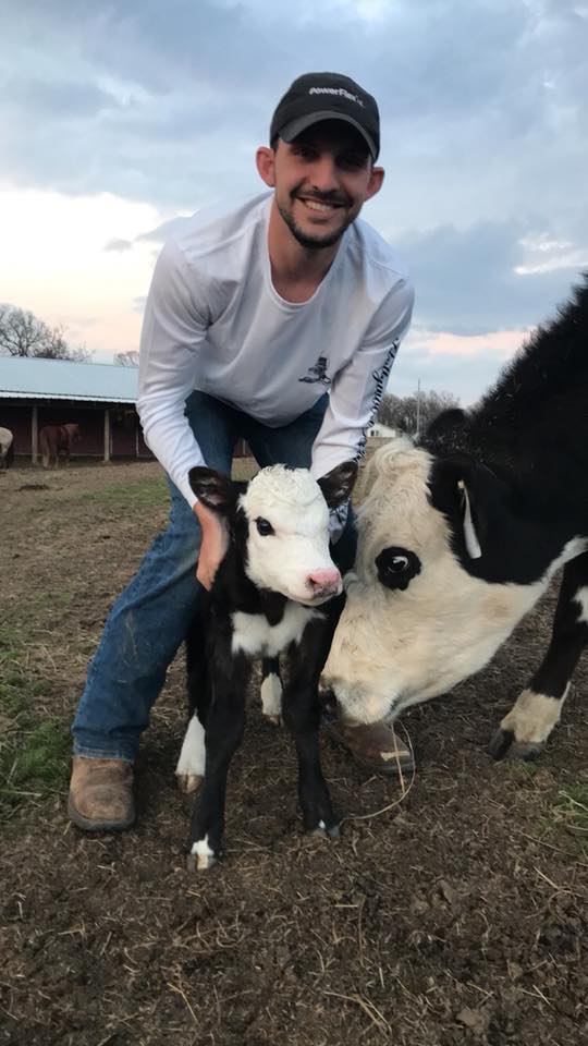 jared with calf